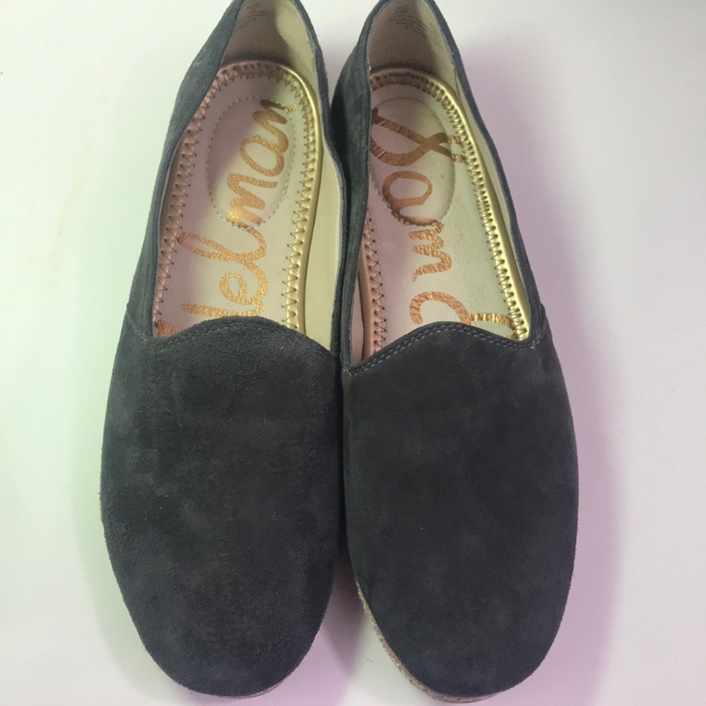 Sam Edelman gray suede flats, size 7, NWT